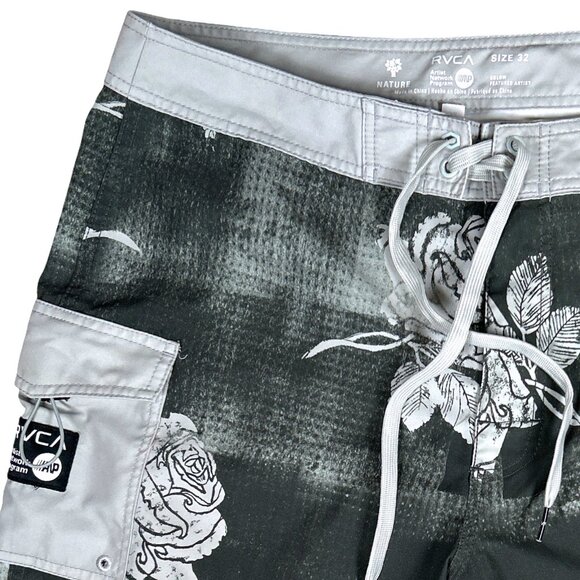 RVCA Men's Oblow Fixed Waist Boardshorts Artist Network Program, Size 32 - Picture 2 of 12